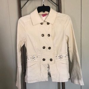 BCBGIRLS BEJEWELED PEACOAT JACKET SIZE XS
